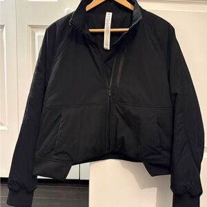 lululemon Black Bomber Jacket size 8.